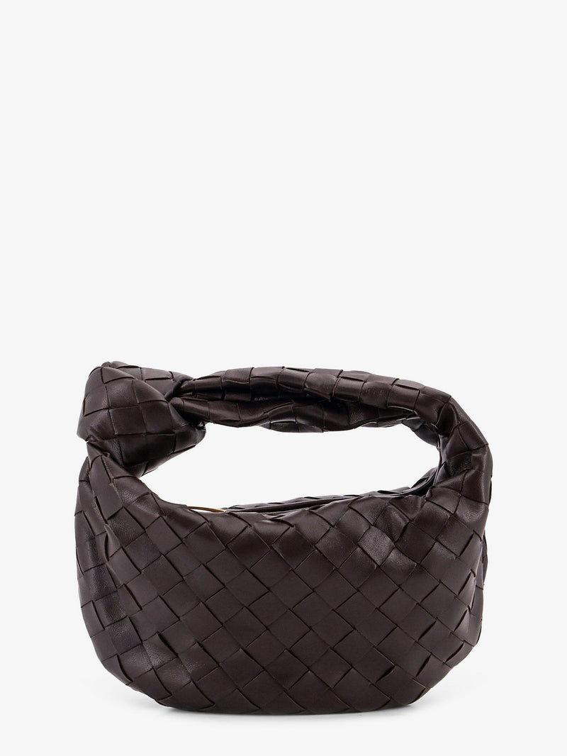 Bottega Veneta Bottega Veneta Mini Jodie Leather Handbag Brown - World Class Fashion