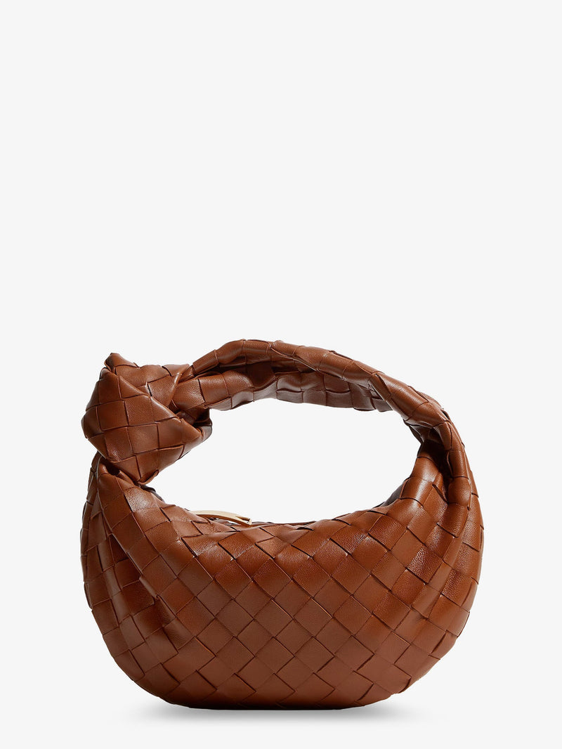 Bottega Veneta Bottega Veneta Mini Jodie Leather Handbag With Intrecciato Motif - World Class Fashion