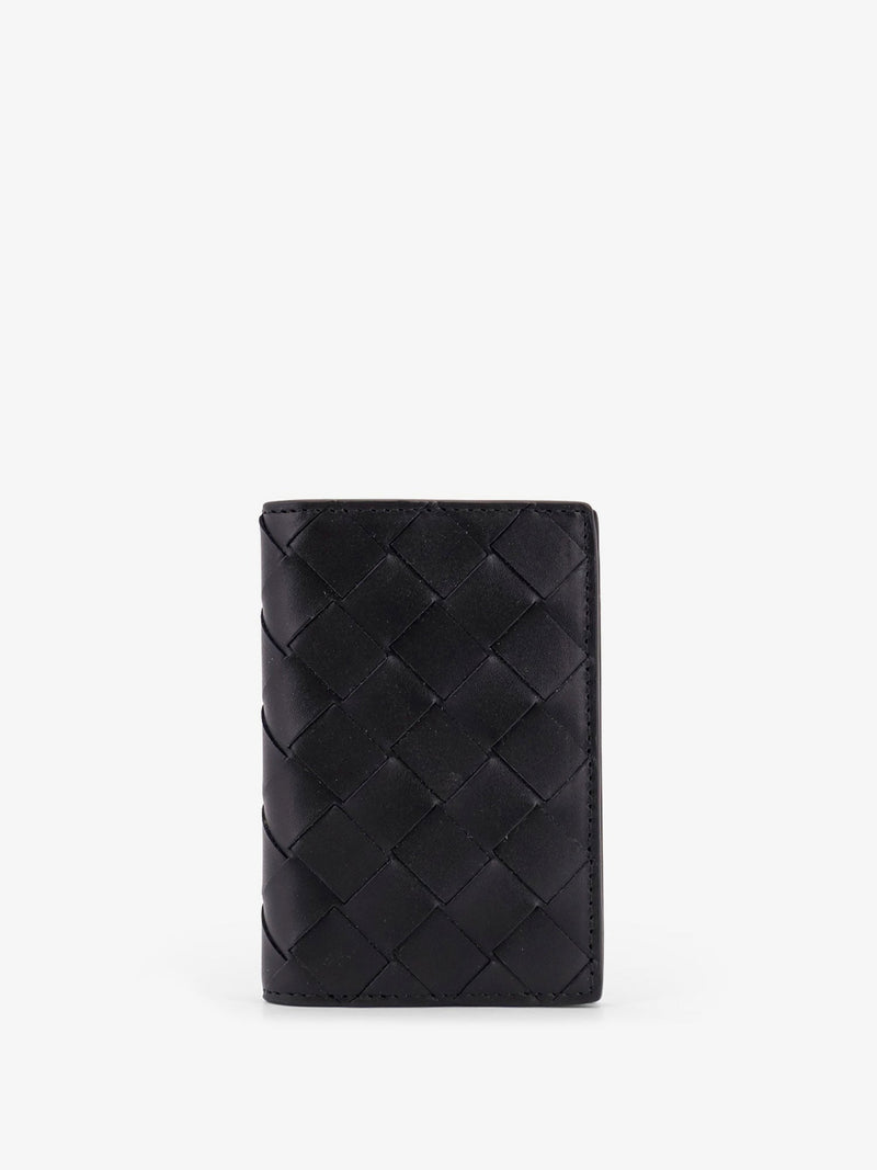 Bottega Veneta Bottega Veneta Leather Card Holder With Intrecciato Pattern - World Class Fashion