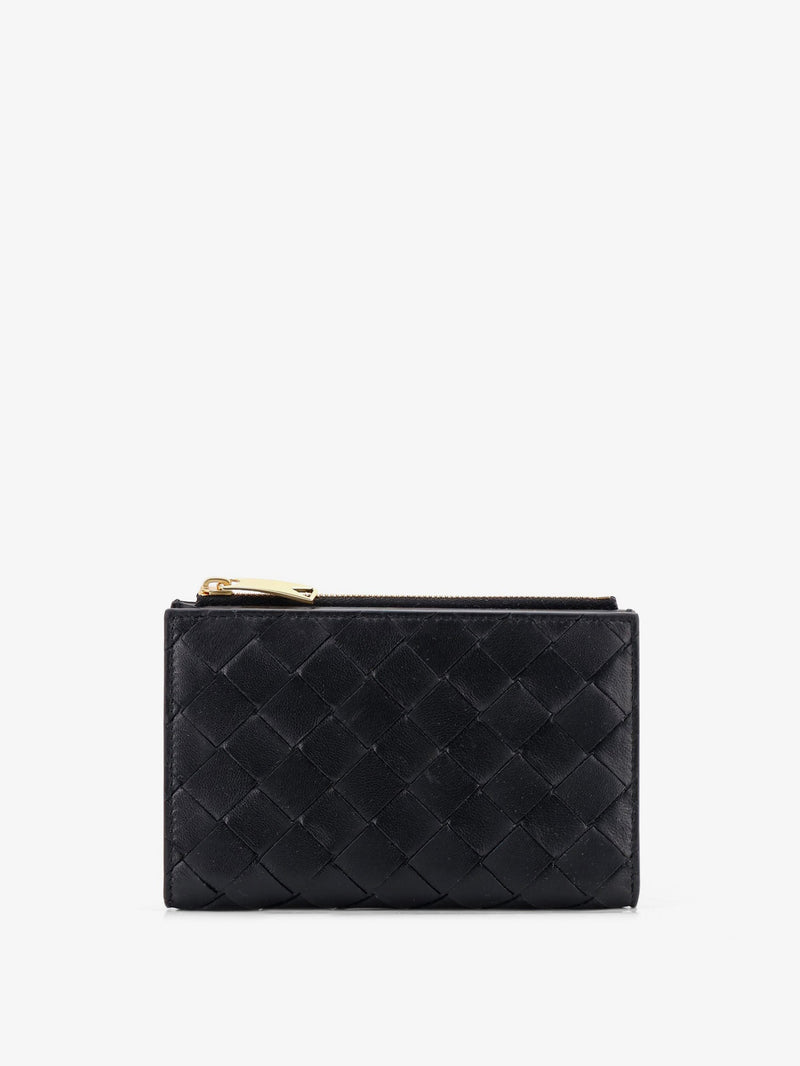 Bottega Veneta Bottega Veneta Leather Wallet With Intrecciato Pattern - World Class Fashion