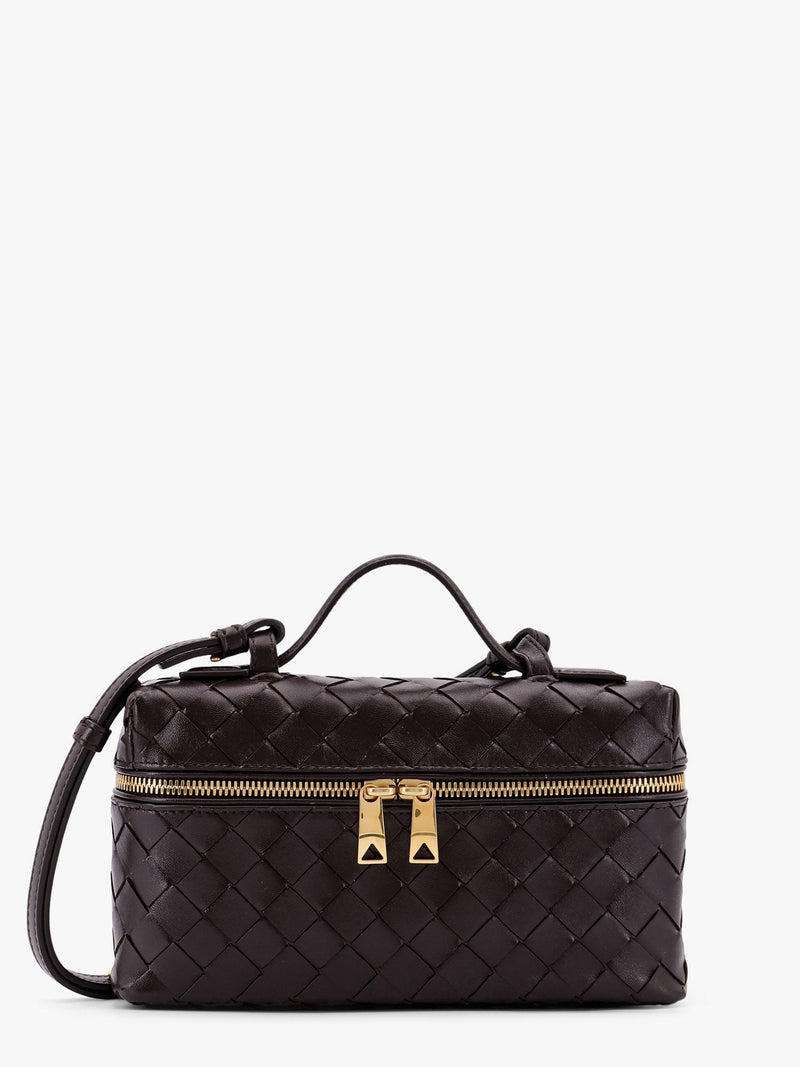 Bottega Veneta Bottega Veneta Bang Bang Leather Shoulder Bag Brown - World Class Fashion