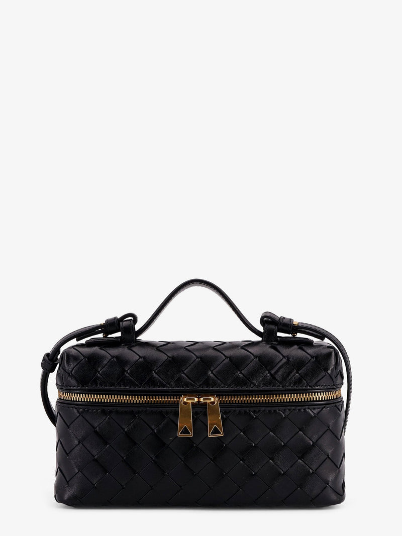 Bottega Veneta Bottega Veneta Bang Bang Intrecciato Leather Vanity Case Black - World Class Fashion