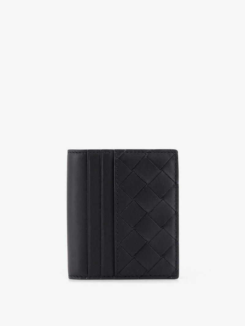 Bottega Veneta Bottega Veneta Leather Card Holder With Intrecciato Motif - World Class Fashion