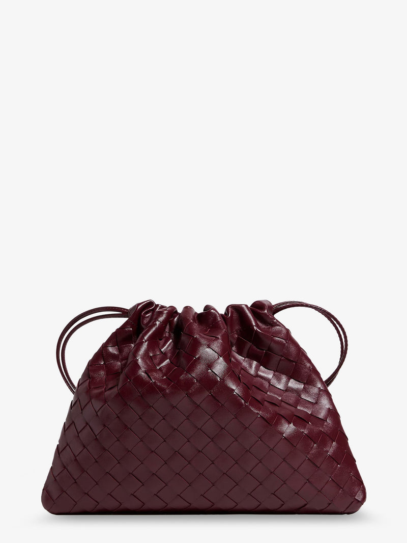 Bottega Veneta Bottega Veneta Medium Dustbag Leather Clutch Bag With Woven Effect - World Class Fashion