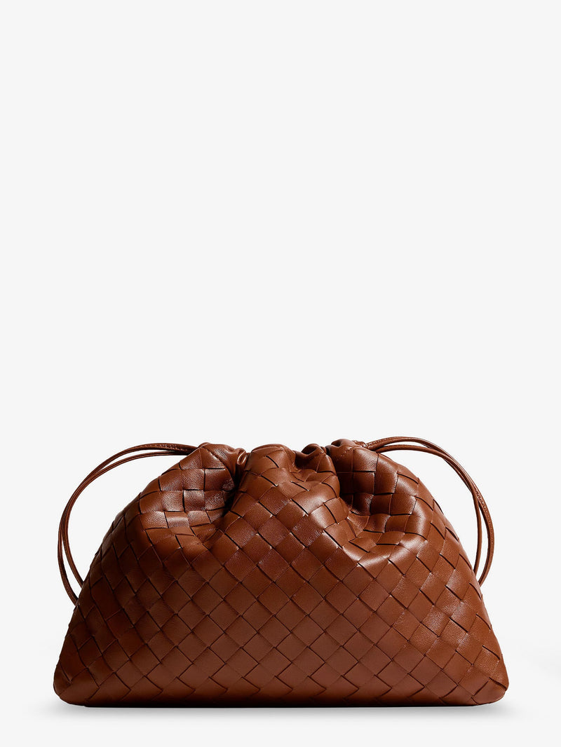Bottega Veneta Bottega Veneta Medium Dustbag Leather Clutch Bag With Intrecciato Effect - World Class Fashion