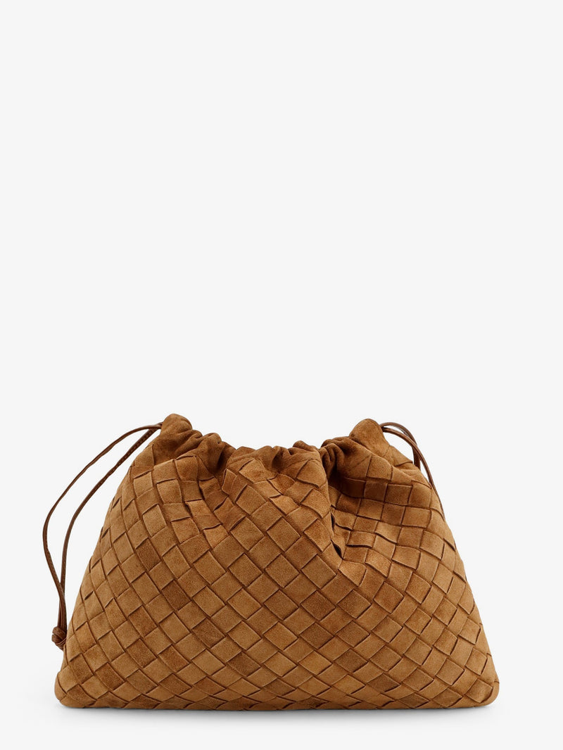 Bottega Veneta Bottega Veneta Medium Suede Pochette Brown - World Class Fashion