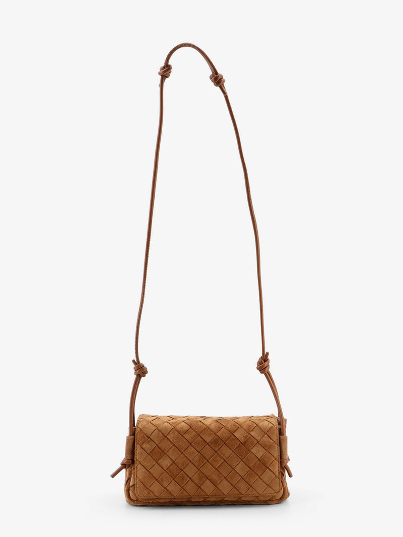 Bottega Veneta Bottega Veneta Notturno Suede Pouch Brown - World Class Fashion