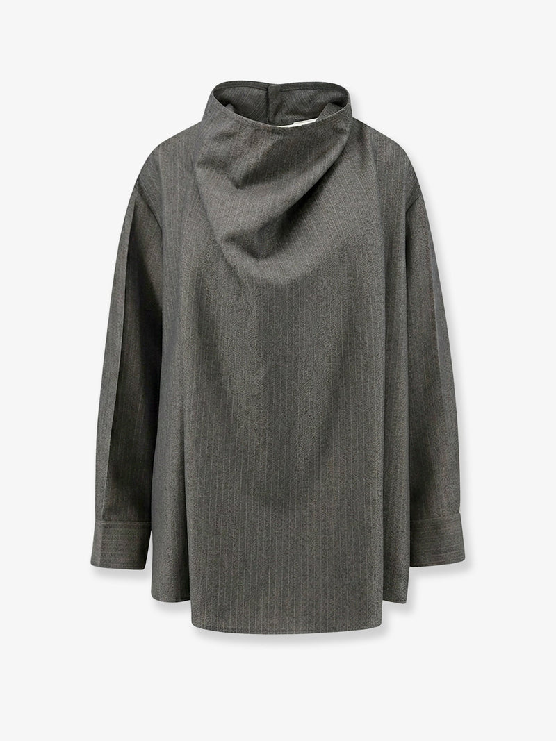Bottega Veneta Bottega Veneta Wool and Mohair Shirt Grey Women - World Class Fashion