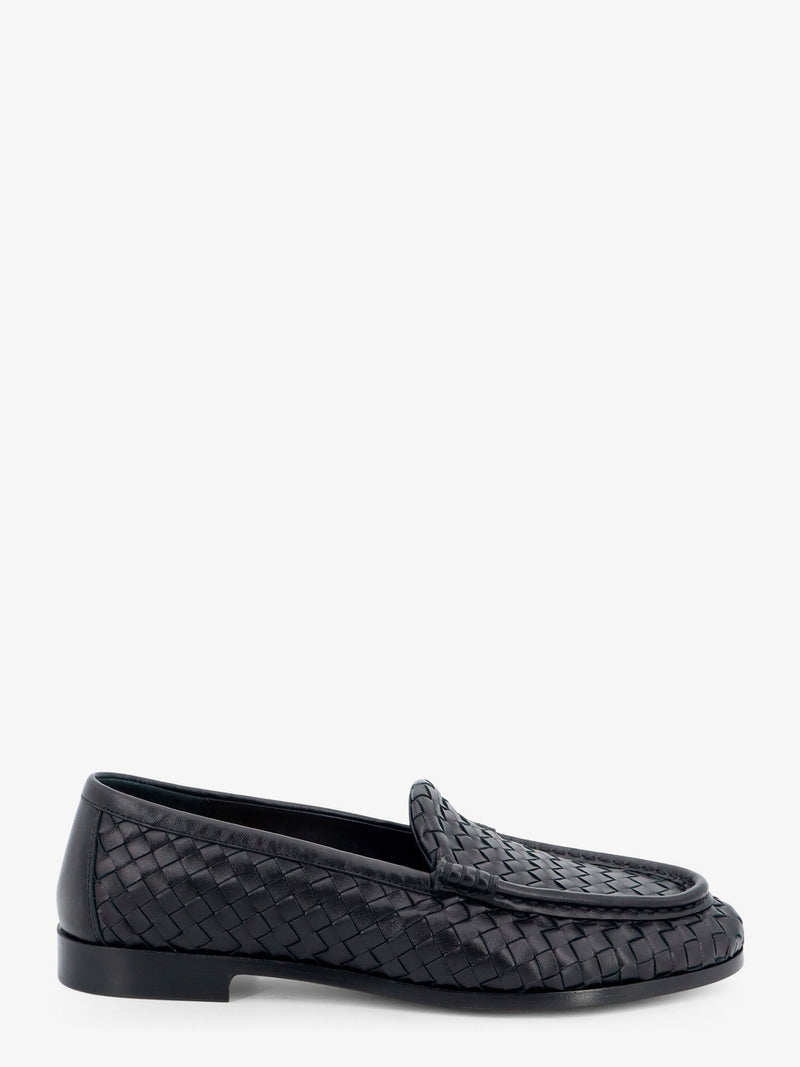 Bottega Veneta Bottega Veneta Silenzio Leather Loafers With Intrecciato Motif - World Class Fashion