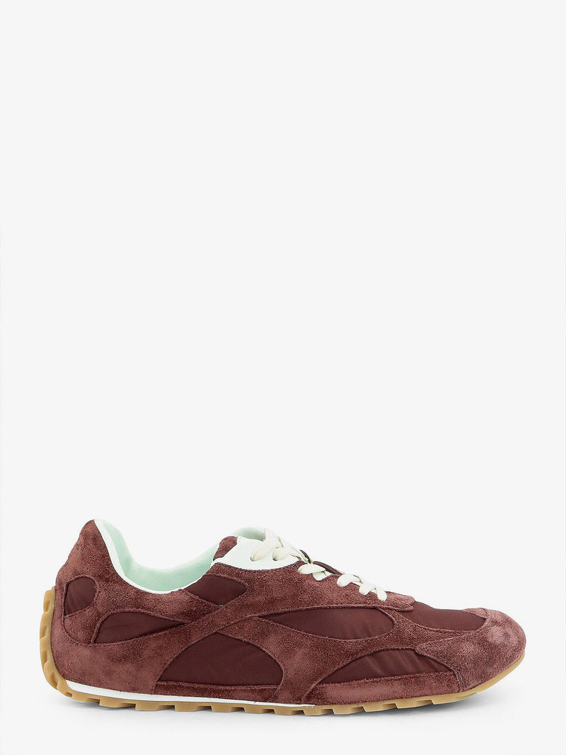 Bottega Veneta Bottega Veneta Orbit Flash Suede and Nylon Sneakers Purple - World Class Fashion