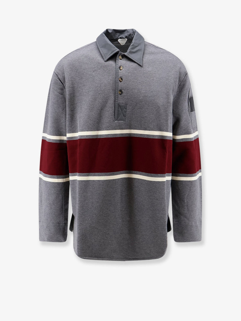 Bottega Veneta Bottega Veneta Light Cotton Polo Shirt Grey - World Class Fashion