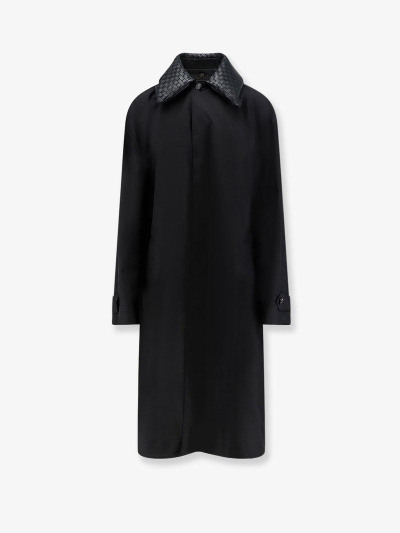 Bottega Veneta Bottega Veneta Wool and Silk Coat Black - World Class Fashion