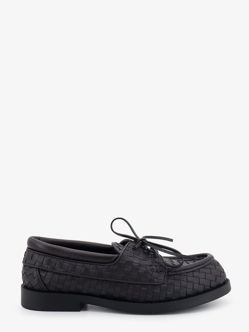 Bottega Veneta Bottega Veneta Pier Intrecciato Leather Boat Shoes - World Class Fashion