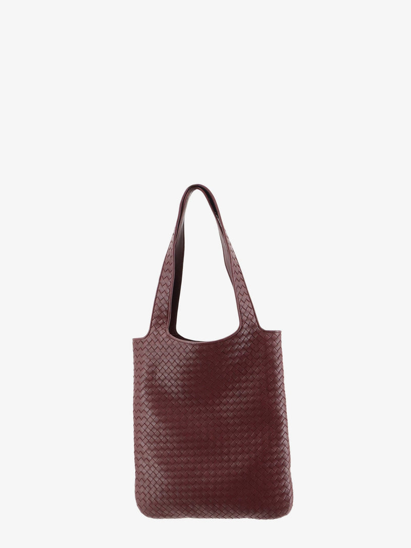 Bottega Veneta Bottega Veneta Veneto Leather Shoulder Bag Purple - World Class Fashion