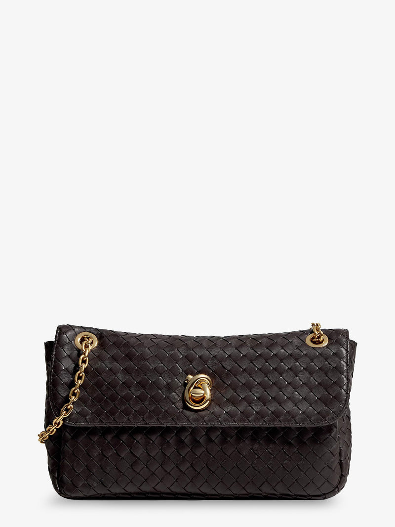 Bottega Veneta Bottega Veneta Madison Leather Shoulder Bag Brown - World Class Fashion