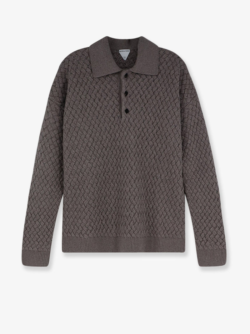 Bottega Veneta Bottega Veneta Wool Sweater Intrecciato Grey Men - World Class Fashion