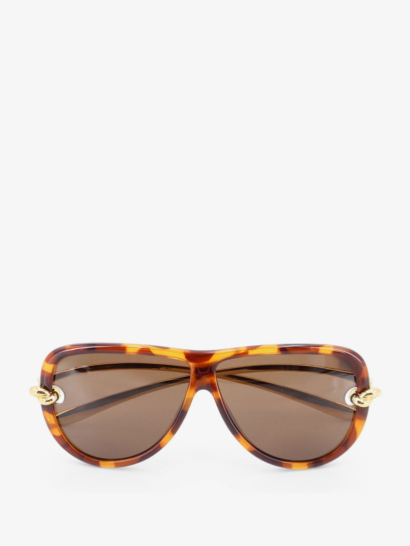 Bottega Veneta Bottega Veneta Knot Aviator Sunglasses Brown - World Class Fashion