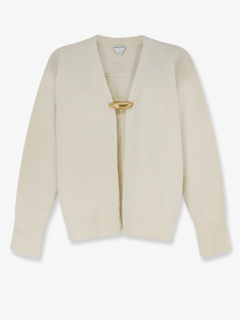 Bottega Veneta Bottega Veneta Cashmere Wool Silk Cardigan White - World Class Fashion