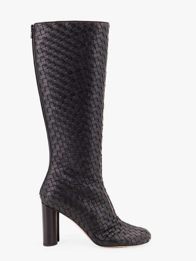 Bottega Veneta Bottega Veneta Cherry Braided Pattern Boots Black - World Class Fashion