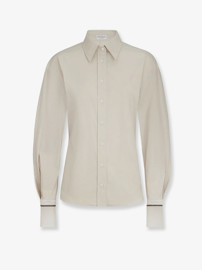 Brunello Cucinelli Brunello Cucinelli Cotton Blend Shirt Beige Women - World Class Fashion