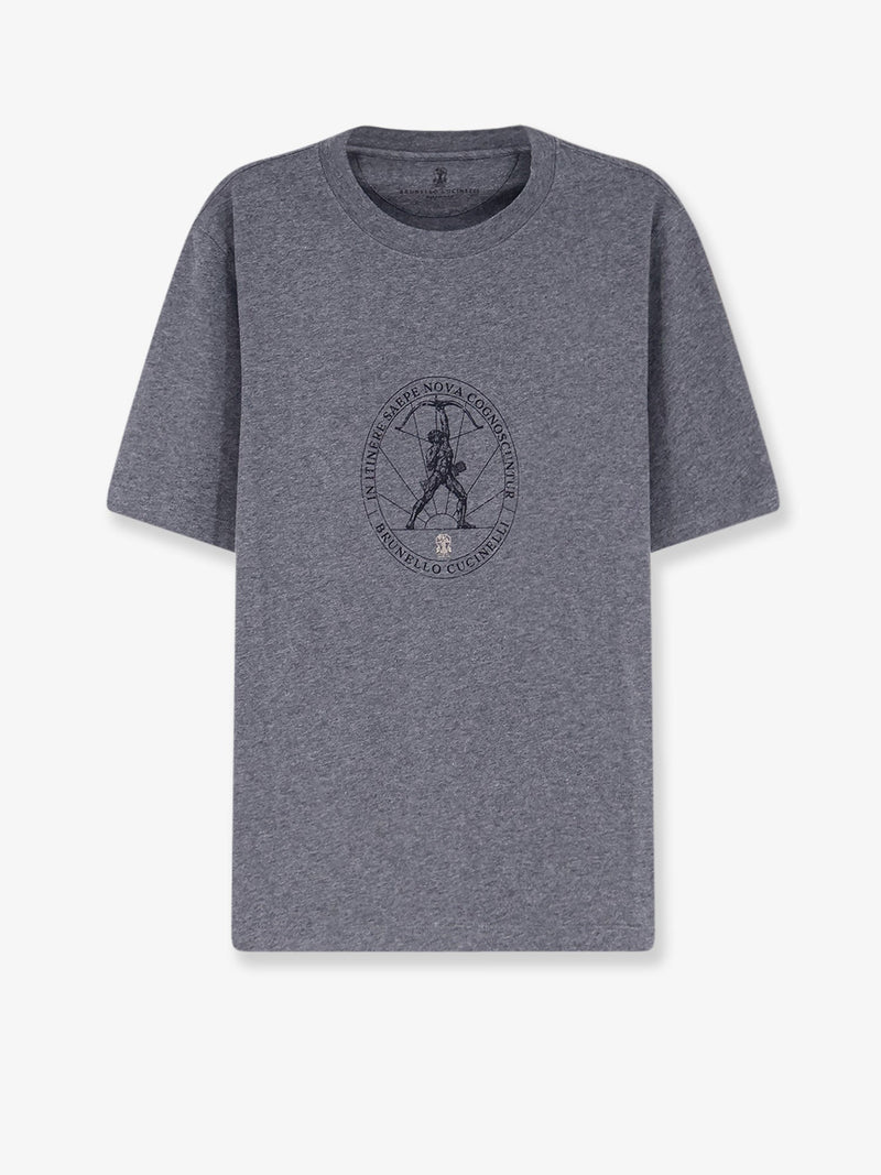 Brunello Cucinelli Brunello Cucinelli Cotton T-Shirt Grey Men - World Class Fashion