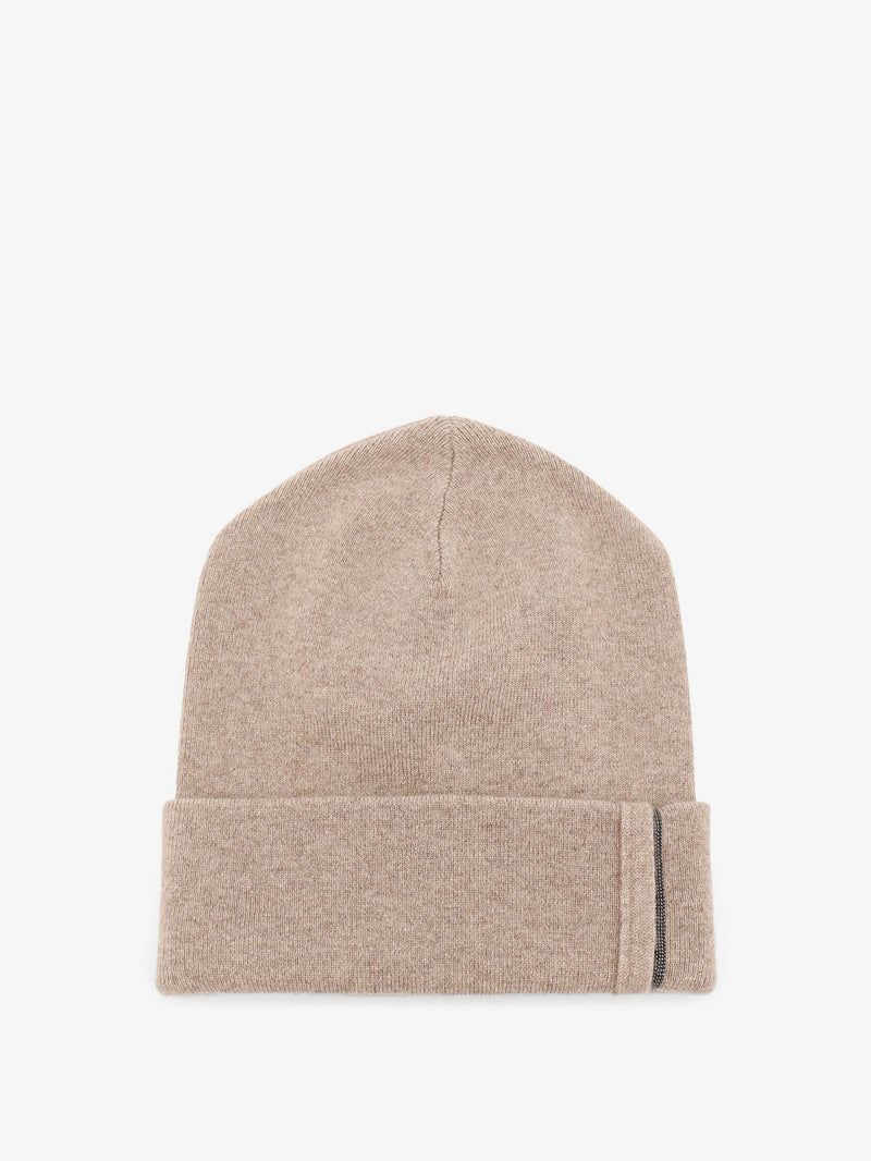 Brunello Cucinelli Brunello Cucinelli Cashmere Hat With Monili Detail - World Class Fashion