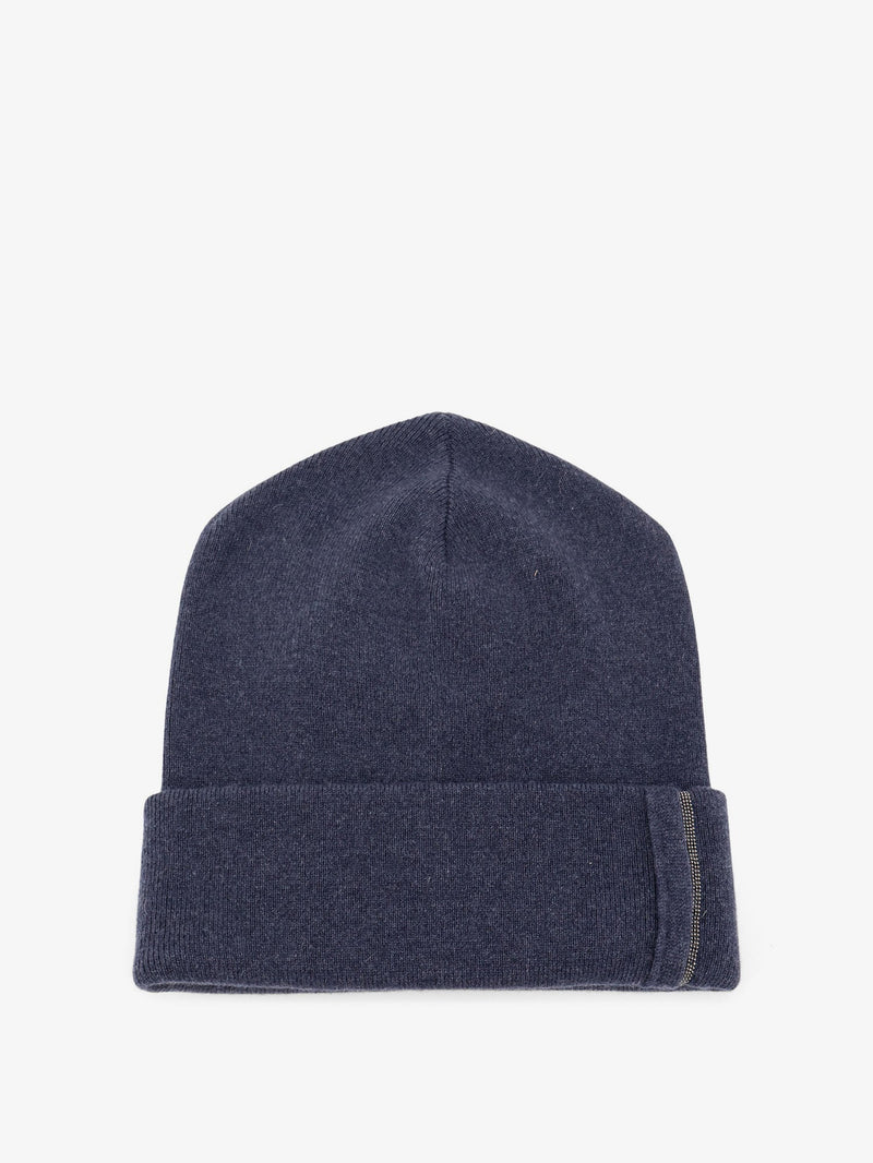 Brunello Cucinelli Brunello Cucinelli Cashmere Hat With Monili Detail - World Class Fashion