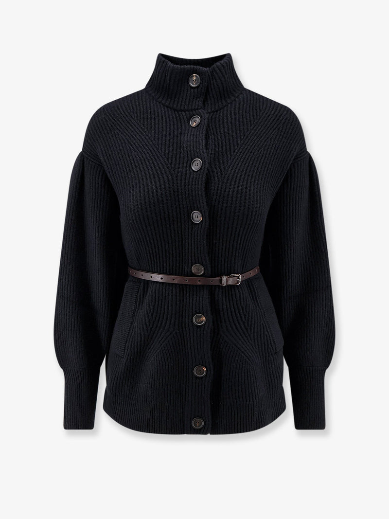 Brunello Cucinelli Brunello Cucinelli Wool Cashmere Silk Cardigan Black - World Class Fashion