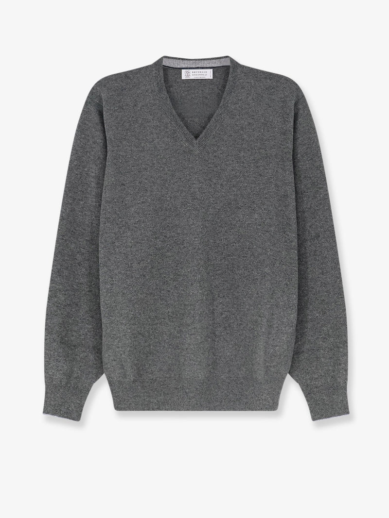 Brunello Cucinelli Brunello Cucinelli Cashmere Sweater Grey Men - World Class Fashion