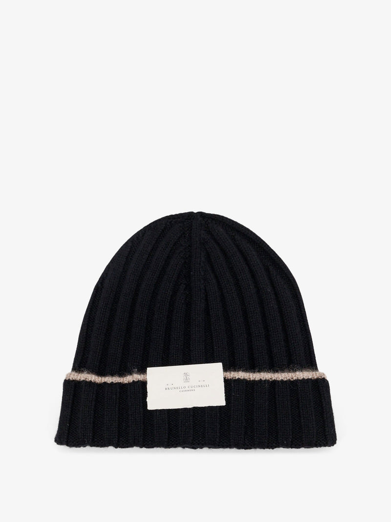 Brunello Cucinelli Brunello Cucinelli Cashmere Beanie Black - World Class Fashion