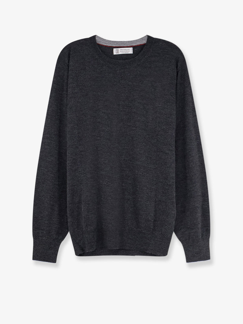 Brunello Cucinelli Brunello Cucinelli Cashmere and Silk Sweater Grey - World Class Fashion