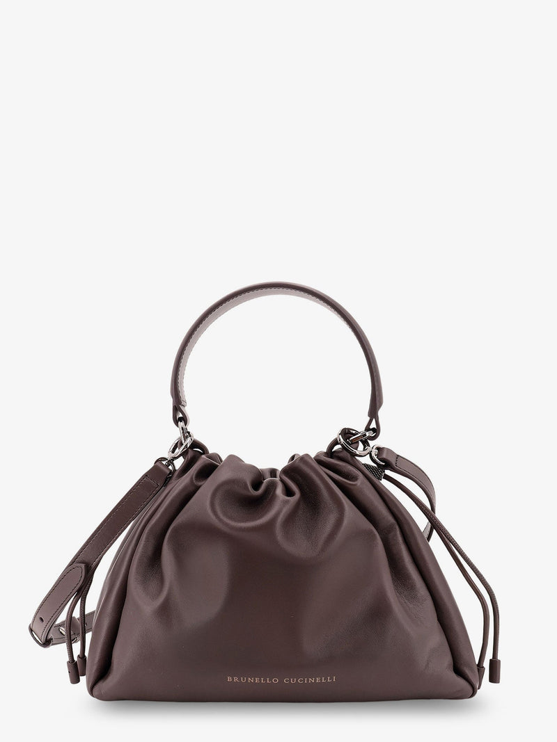 Brunello Cucinelli Brunello Cucinelli Leather Crossbody Bag Brown - World Class Fashion