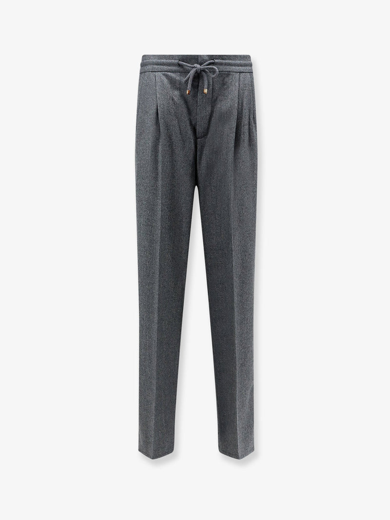 Brunello Cucinelli Brunello Cucinelli Virgin Wool Trousers With Adjustable Drawstring - World Class Fashion