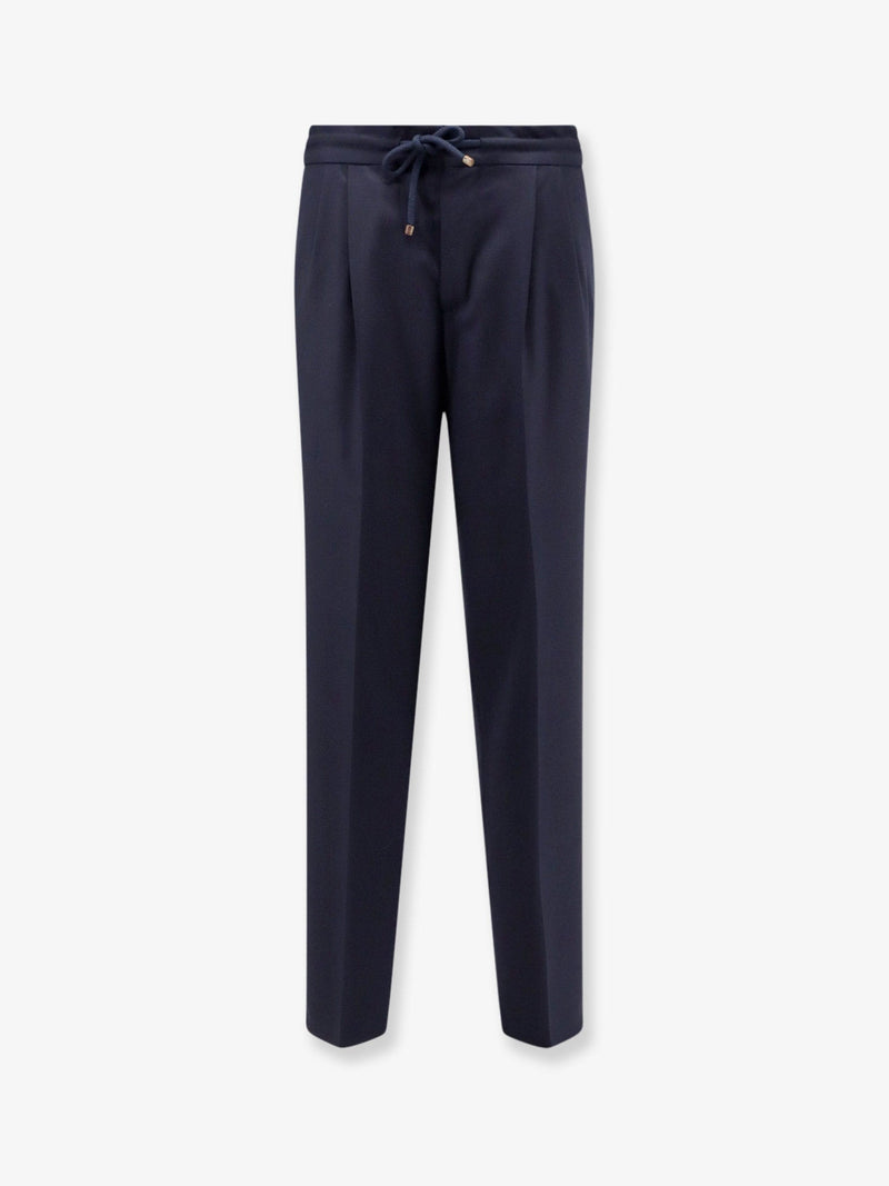 Brunello Cucinelli Brunello Cucinelli Virgin Wool Trousers With Adjustable Drawstring - World Class Fashion