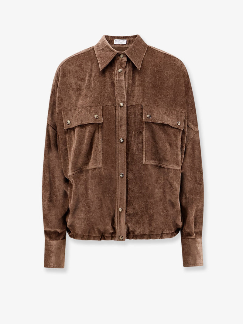 Brunello Cucinelli Brunello Cucinelli Corduroy Shirt Brown Women - World Class Fashion