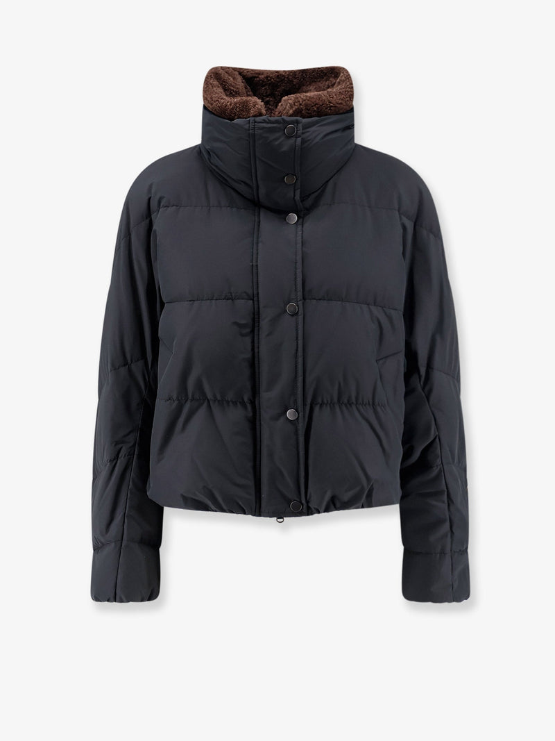 Brunello Cucinelli Brunello Cucinelli Down Jacket With Shearling Collar - World Class Fashion