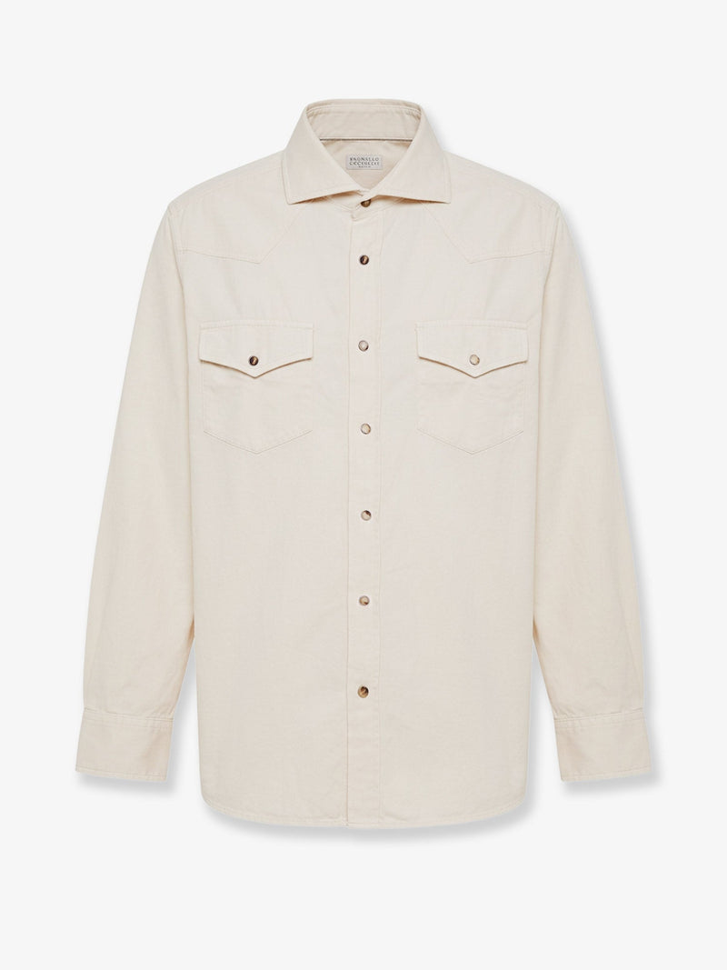 Brunello Cucinelli Brunello Cucinelli Corduroy Shirt Beige Men - World Class Fashion