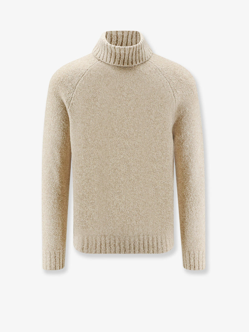 Brunello Cucinelli Brunello Cucinelli Wool Silk Cashmere Turtleneck Beige - World Class Fashion