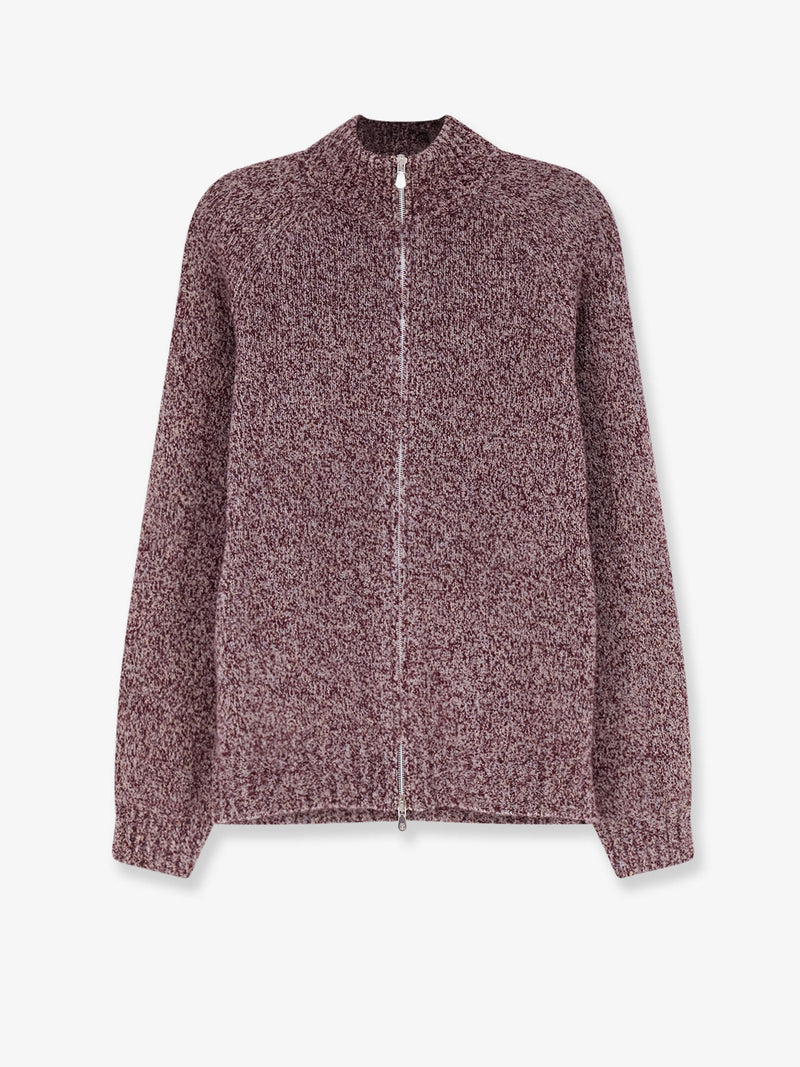 Brunello Cucinelli Brunello Cucinelli Virgin Wool Silk Cashmere Cardigan Purple - World Class Fashion