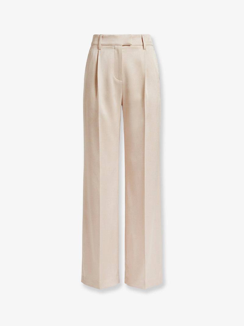 Brunello Cucinelli Brunello Cucinelli Silk Trousers Beige Women - World Class Fashion