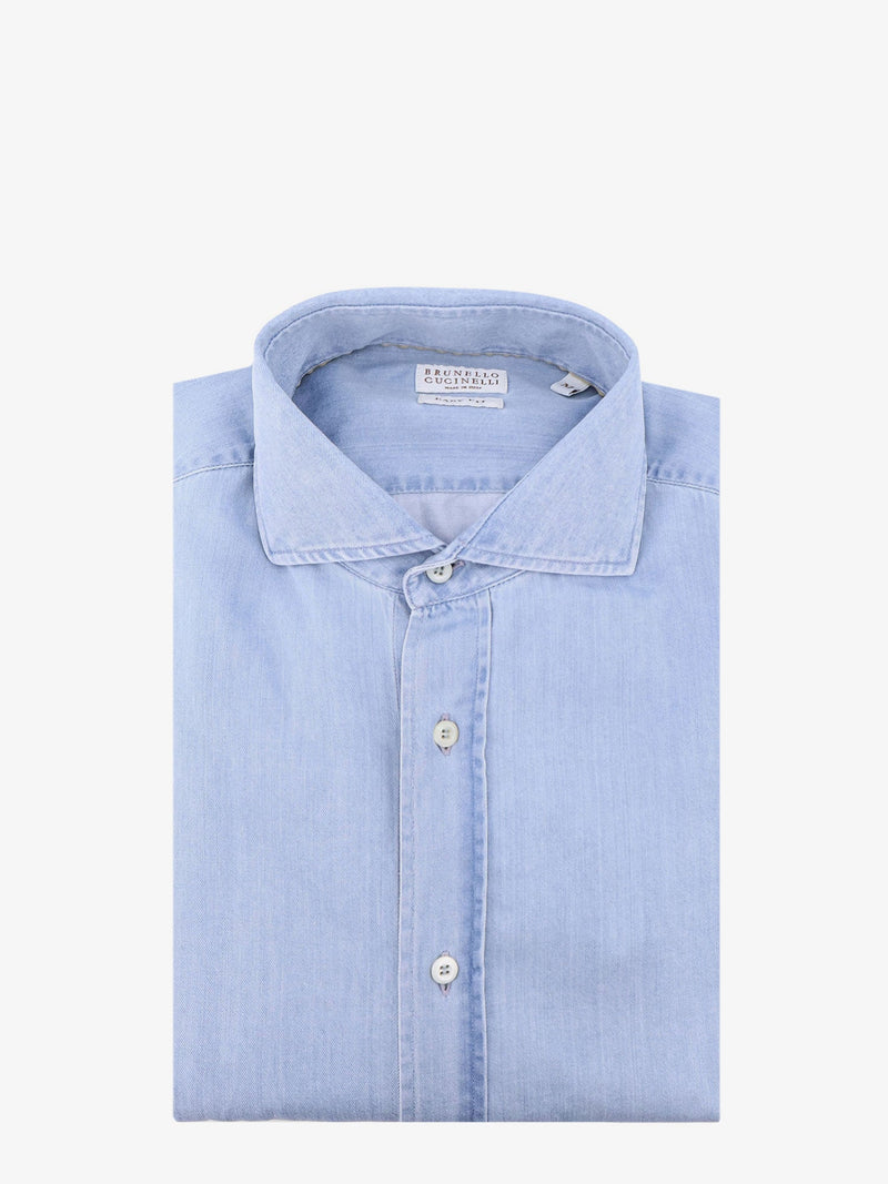 Brunello Cucinelli Brunello Cucinelli Cotton Shirt Blue Men - World Class Fashion