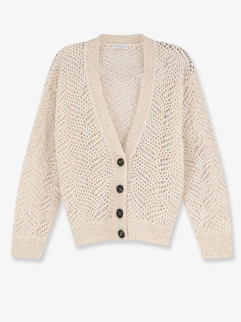 Brunello Cucinelli Brunello Cucinelli Mohair Blend Cardigan Beige Women - World Class Fashion