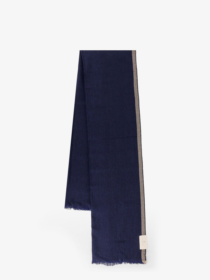 Brunello Cucinelli Brunello Cucinelli Wool and Cashmere Scarf Blue - World Class Fashion