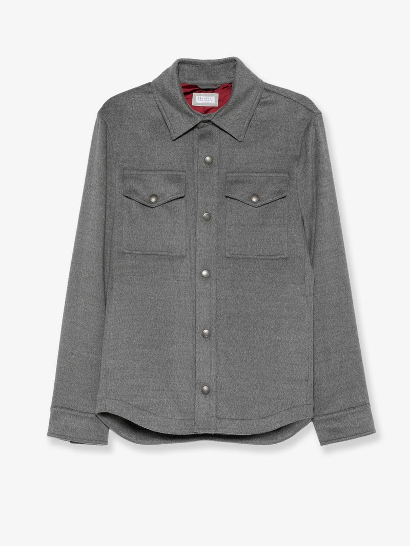 Brunello Cucinelli Brunello Cucinelli Lightweight Virgin Wool Shirt Grey - World Class Fashion