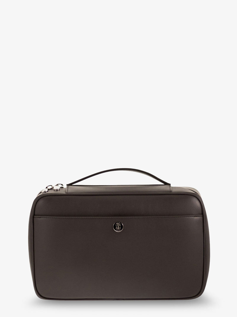 Brunello Cucinelli Brunello Cucinelli Leather Beauty Case Brown Men - World Class Fashion