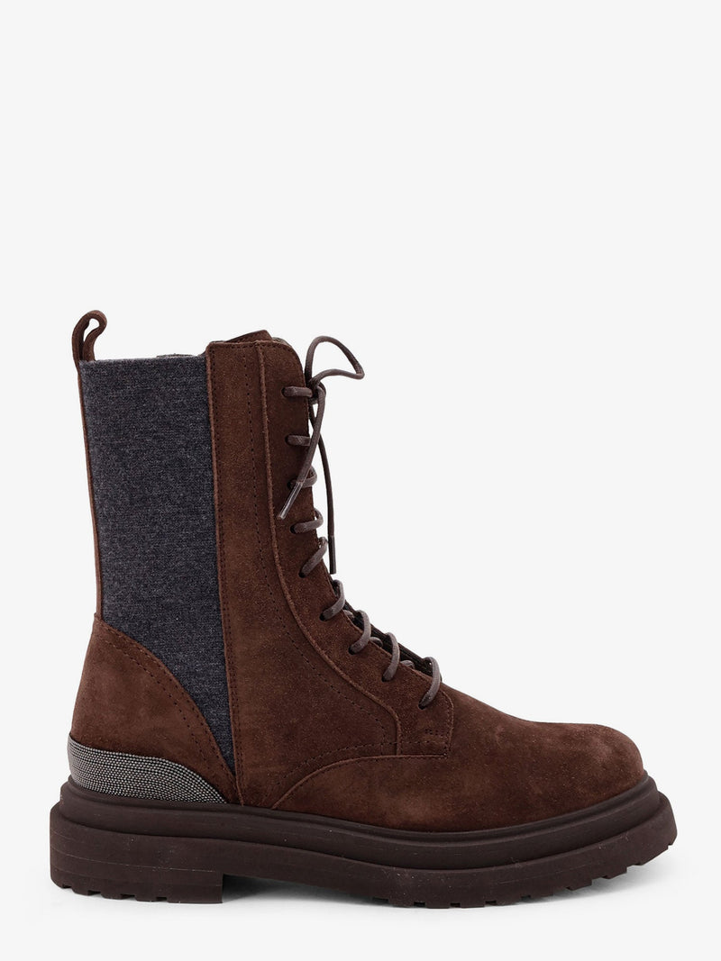 Brunello Cucinelli Brunello Cucinelli Suede Boots Brown Women - World Class Fashion
