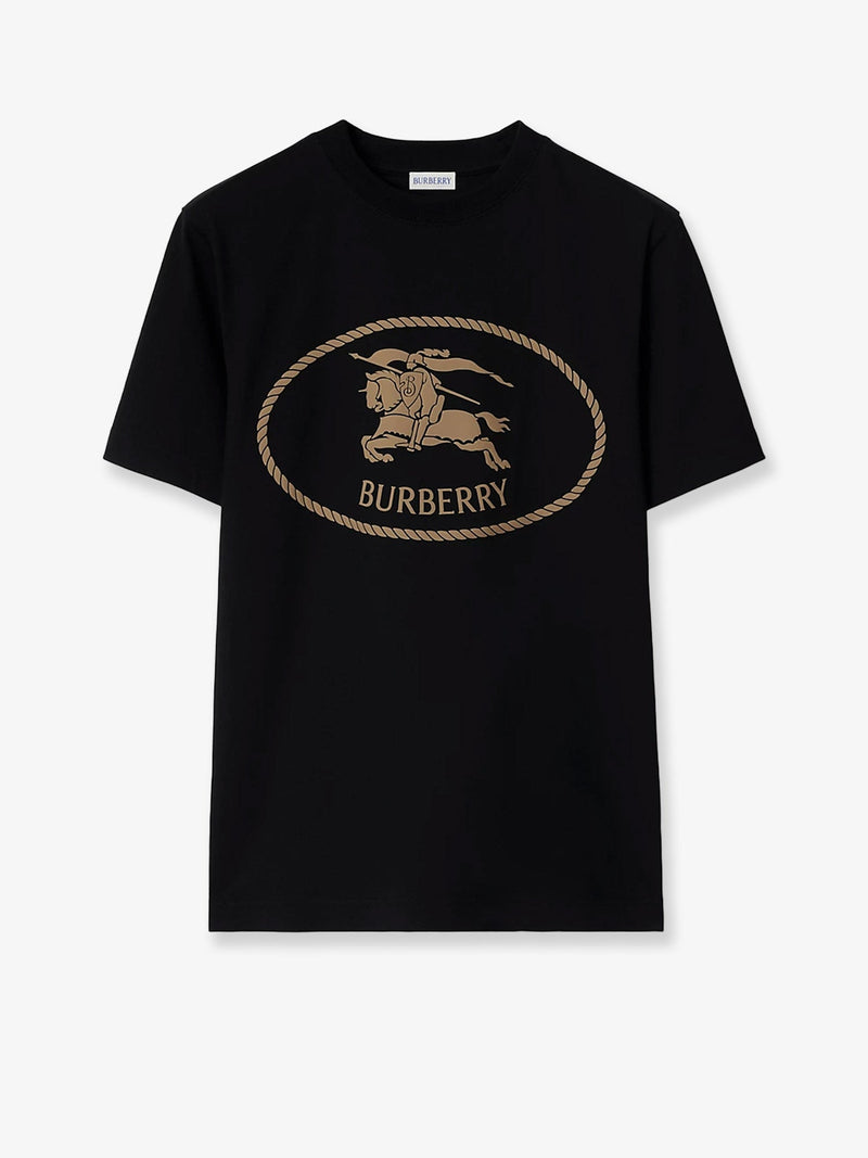 Burberry Burberry Seth Organic Cotton Blend T-Shirt Black - World Class Fashion