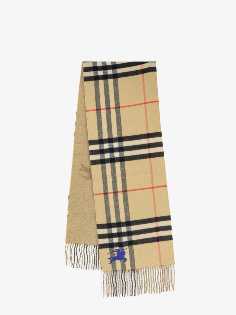 Burberry Burberry Cashmere Scarf with Check Motif Beige - World Class Fashion