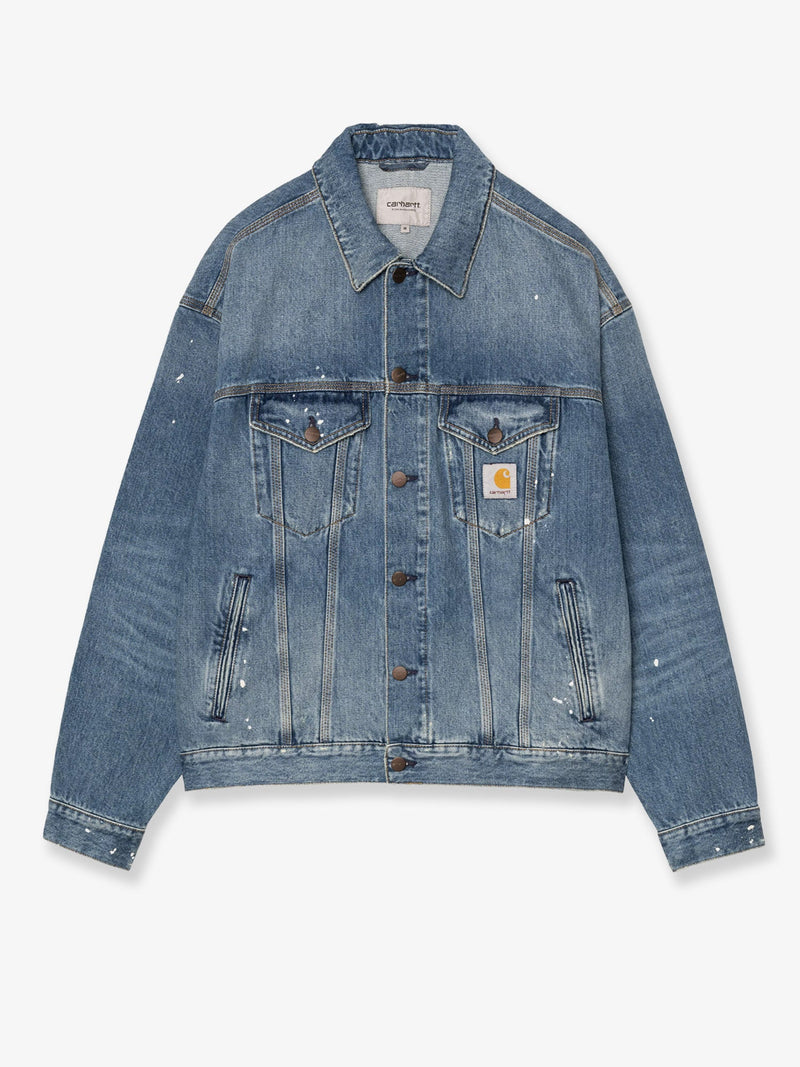 Carhartt WIP Carhartt WIP Blue Denim Jacket with Distressed Effect - World Class Fashion