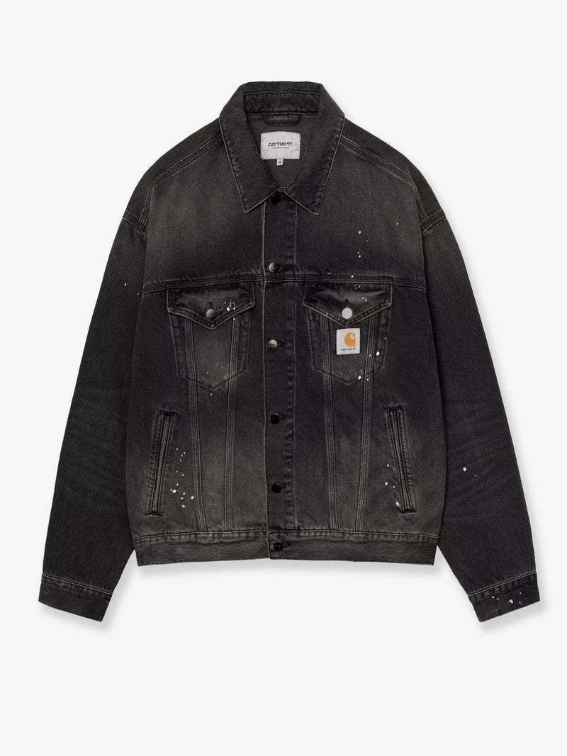 Carhartt WIP Carhartt WIP Black Denim Jacket with Distressed Effect - World Class Fashion